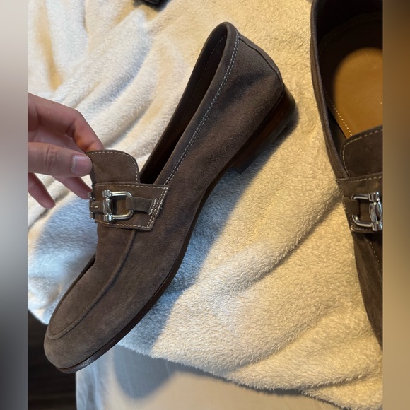 Donald pliner brown gray loafers men’s - Picture 2 of 6